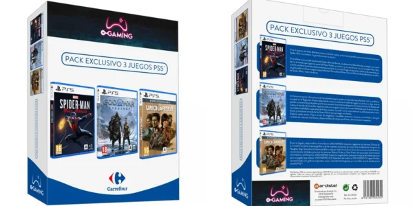 Pack Marvel's Spider-Man Miles Morales, God of War Ragnarok y Uncharted Colección Legado de los Ladrones para PS5